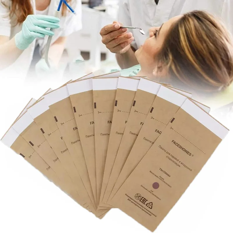 

10pcs Disposable Sterilization Bag Disinfection Bag Cosmetics Nail Tools Pouch Disinfection Machine Accessory for Beauty Salon