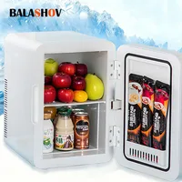 Кухонный холодильник 5л, мини-зеркальный холодильник, автоматический компрессор, студенческое общежитие, домашнее использование, портативный холодильник для пикника, кемпинга, 12 В/220 В