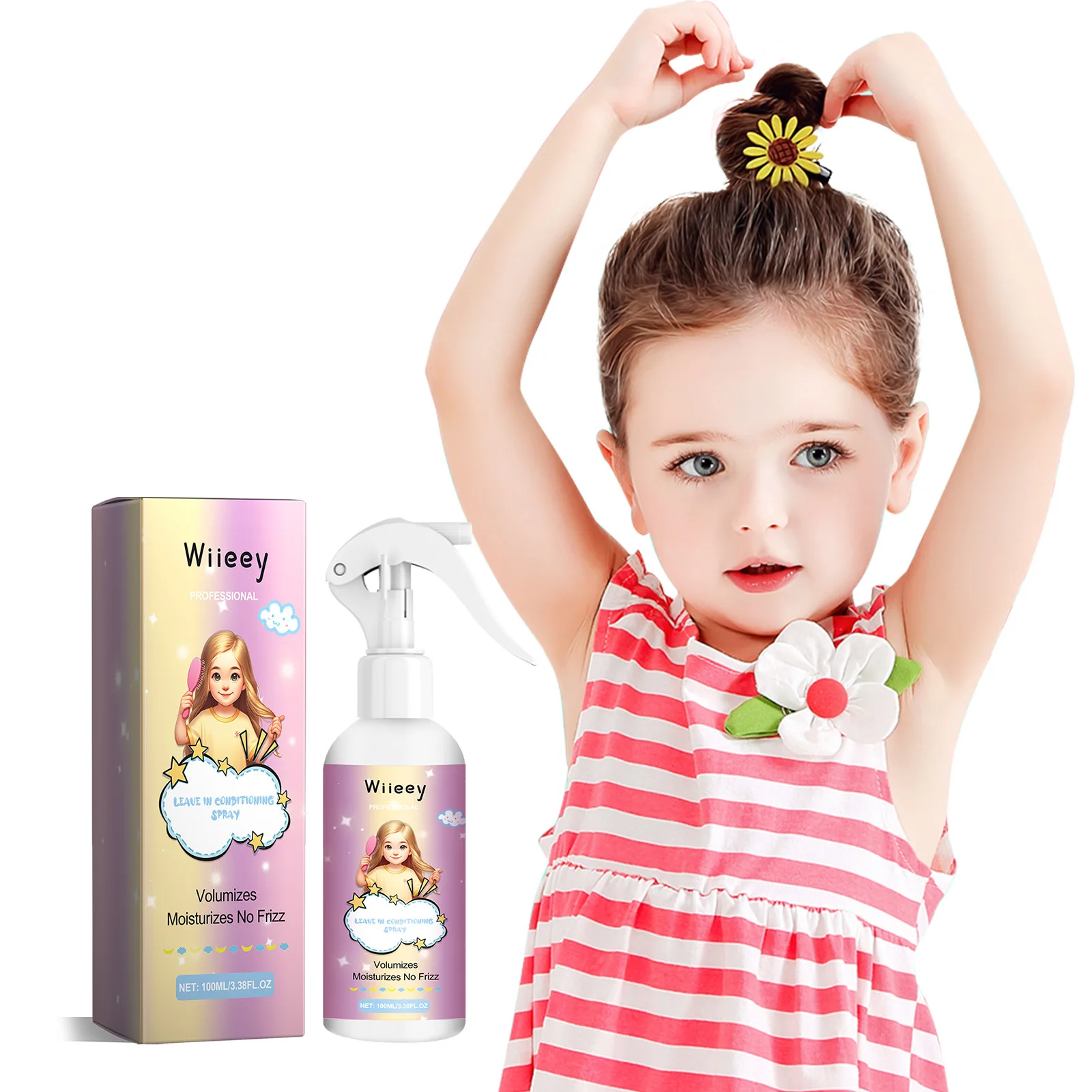 Fixed Hair Styling Spray Hair Gel Moisturize Fragrance Baby Edge Control Smooth Frizzy Leave In Conditioning Spray