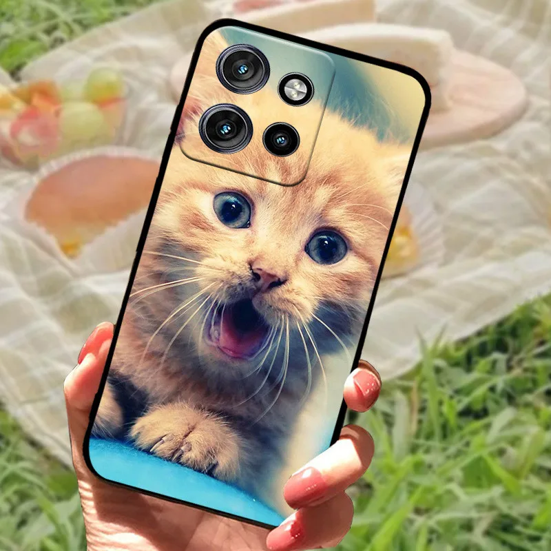 Premium Black Silicone Soft Back Cover for Motorola Edge 50 Neo - Sleek and Protective Phone Case