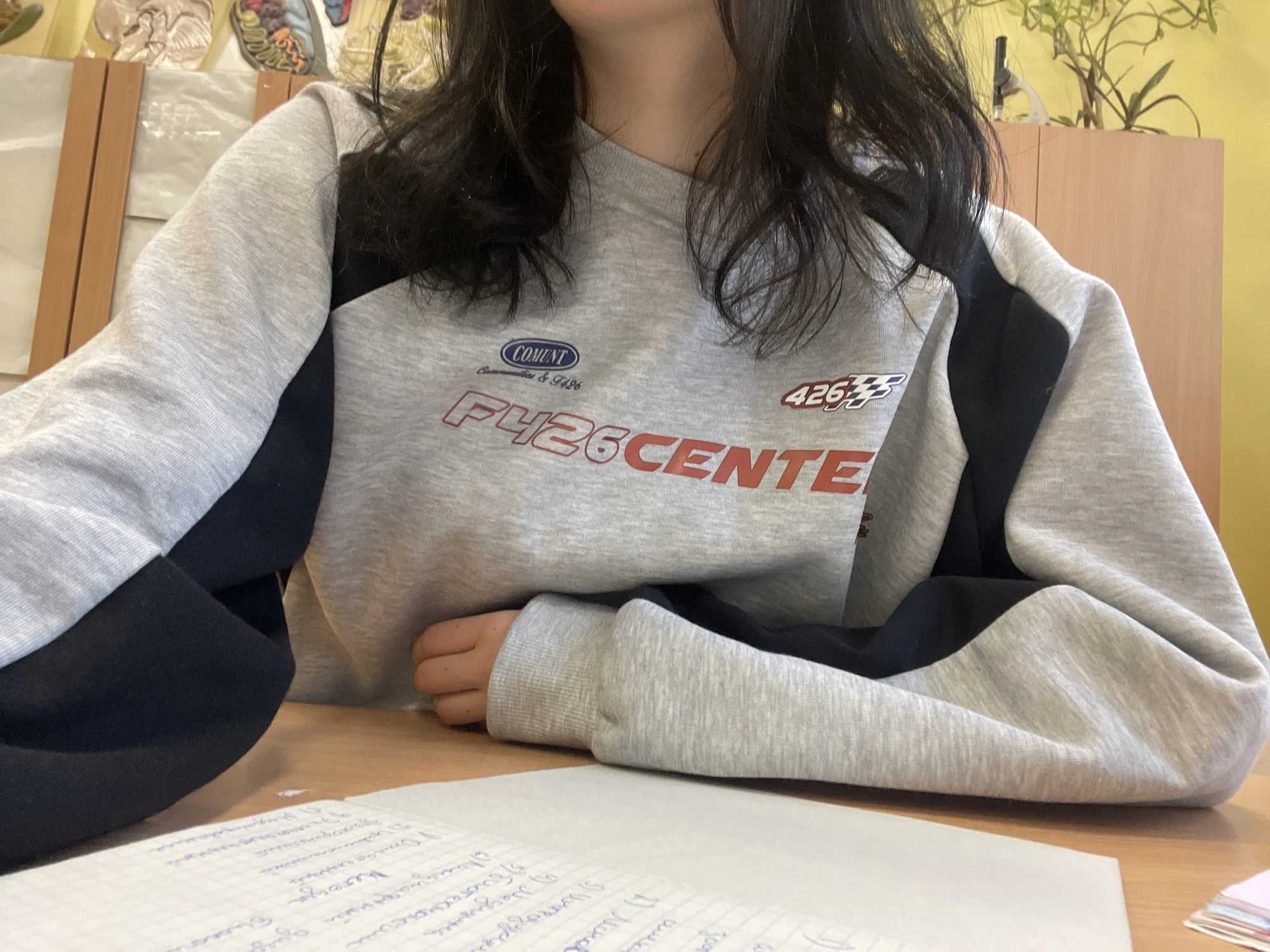 Vintage Gray Sweatshirts Women Hip Hop Retro Streetwear Long Sleeve Hoodie photo review