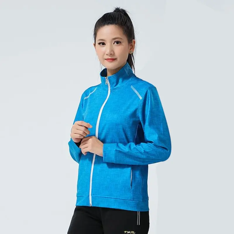Autumn Winter Men Women Tennis Jacket Print Long Sleeve Table Tennis Ping Pong Badminton Jacket Couple Sportswear
