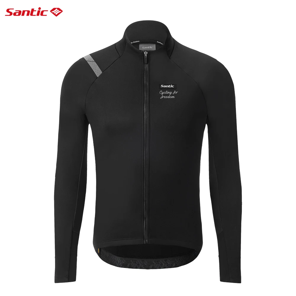 

Santic Men's Cycling Jackets Long Sleeve Jersey Bicycle Keep Warm MTB Road Winter Windproof Long Sleeve Clothing Asian Size