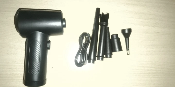 Plumero de aire portátil para limpieza de ordenador, soplador de aire comprimido inalámbrico de 51000RPM con luz LED para PC, ordenadores, teclado limpio photo review