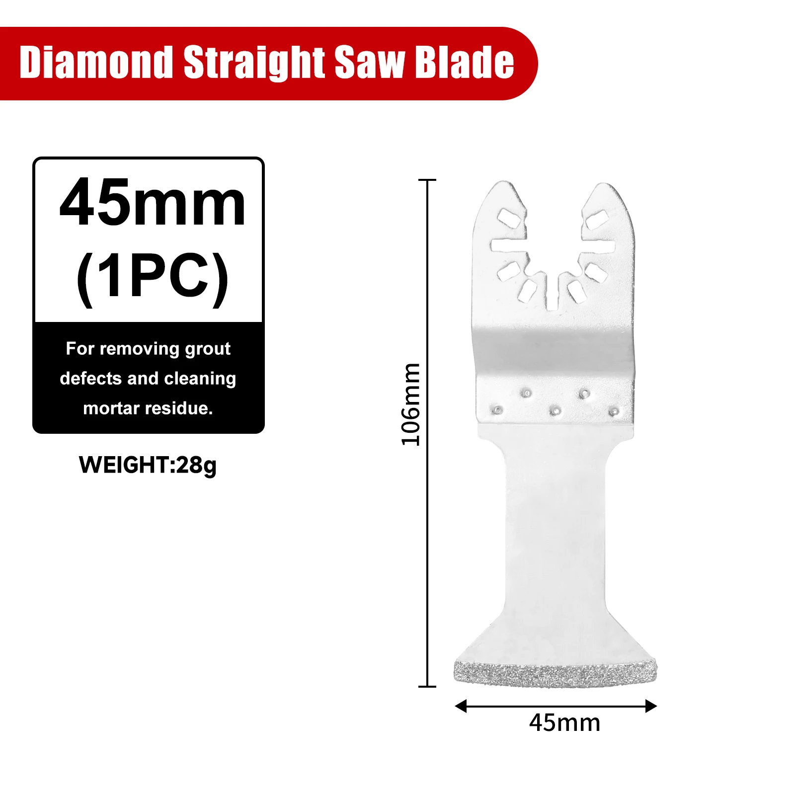 Universal Multifunction Oscillating Tool Saw Blades with Quick Release