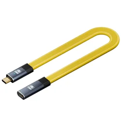 Premium USB C Extension Cable - USB 3.2 Extender, Type C Male to Female Cord for Fast Charging & Data Transfer (Yellow)