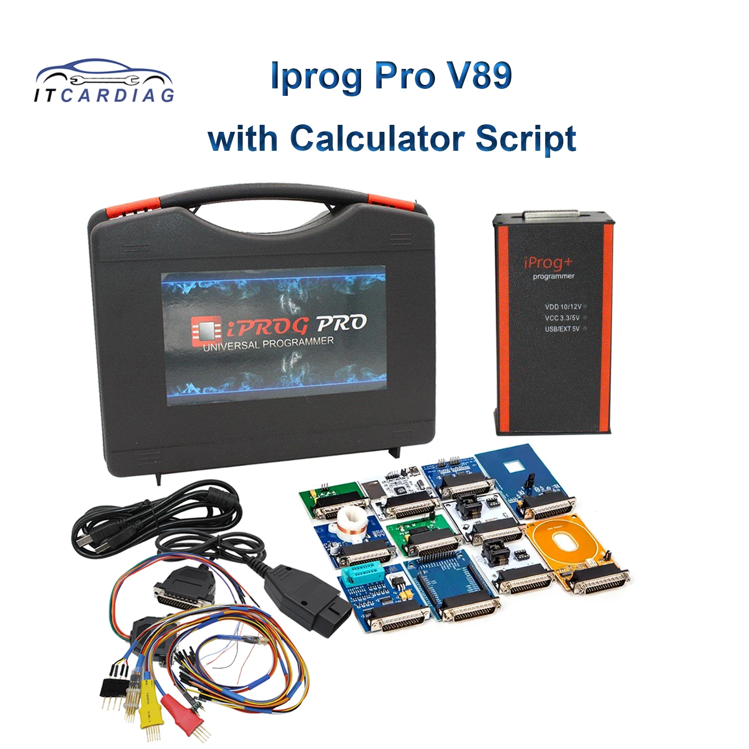 2023 Newest IPROG Pro V89 Full Adapter ECU Key Programmer IPROG+ Tool