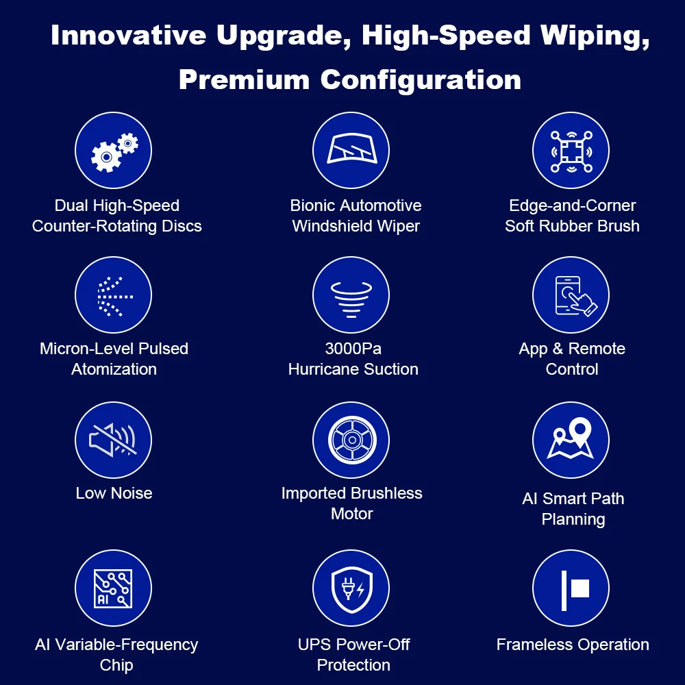 2026 NEW Window Vacuum Robot Cleaner LIECTROUX G8,High Speed Cleaning,Double Water Spray,Floating Scraping Tech,AI Navigation 3
