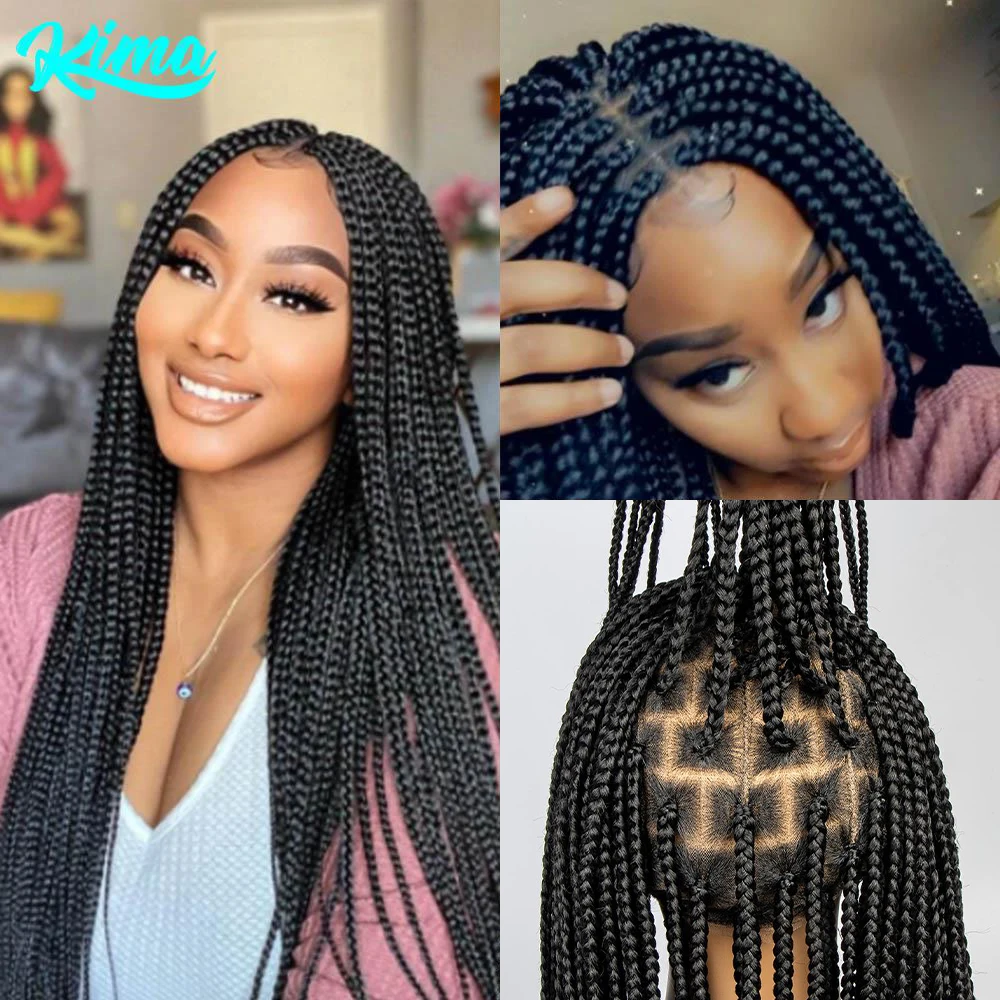 Synthetic Full Lace Wig Braided Wigs For Black Women Crochet Box Wig Braid 36 Inches Braiding
