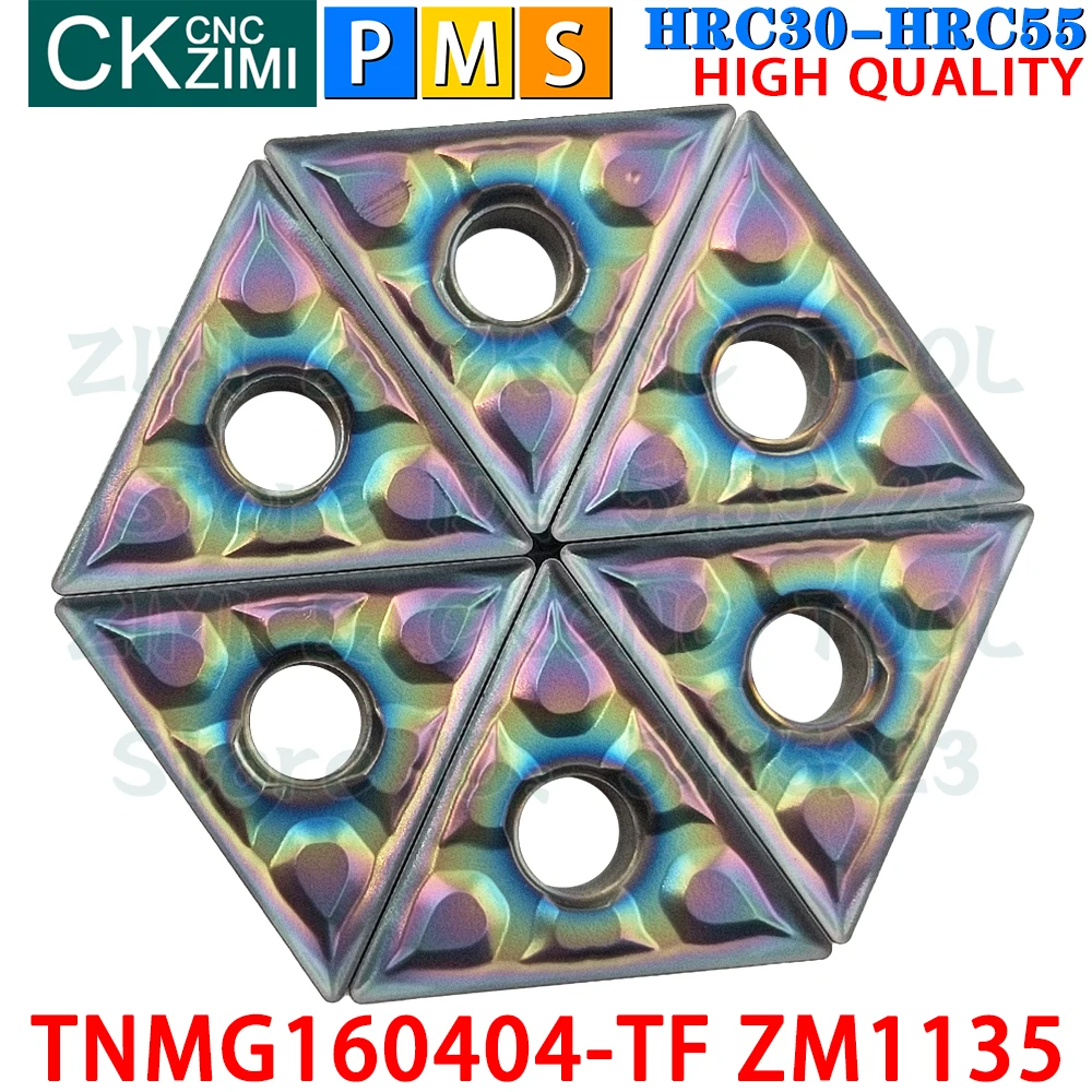 

TNMG160404-TF ZM1135 TNMG 160404 TF ZM1135 Carbide Inserts External Turning Inserts Tools CNC metal lathe Turning cutter tools