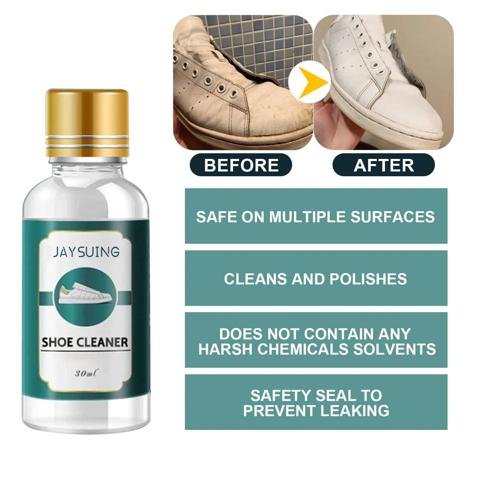 Shoe Cleaner Liquid for Leather Fabric Dust Proof Conservation