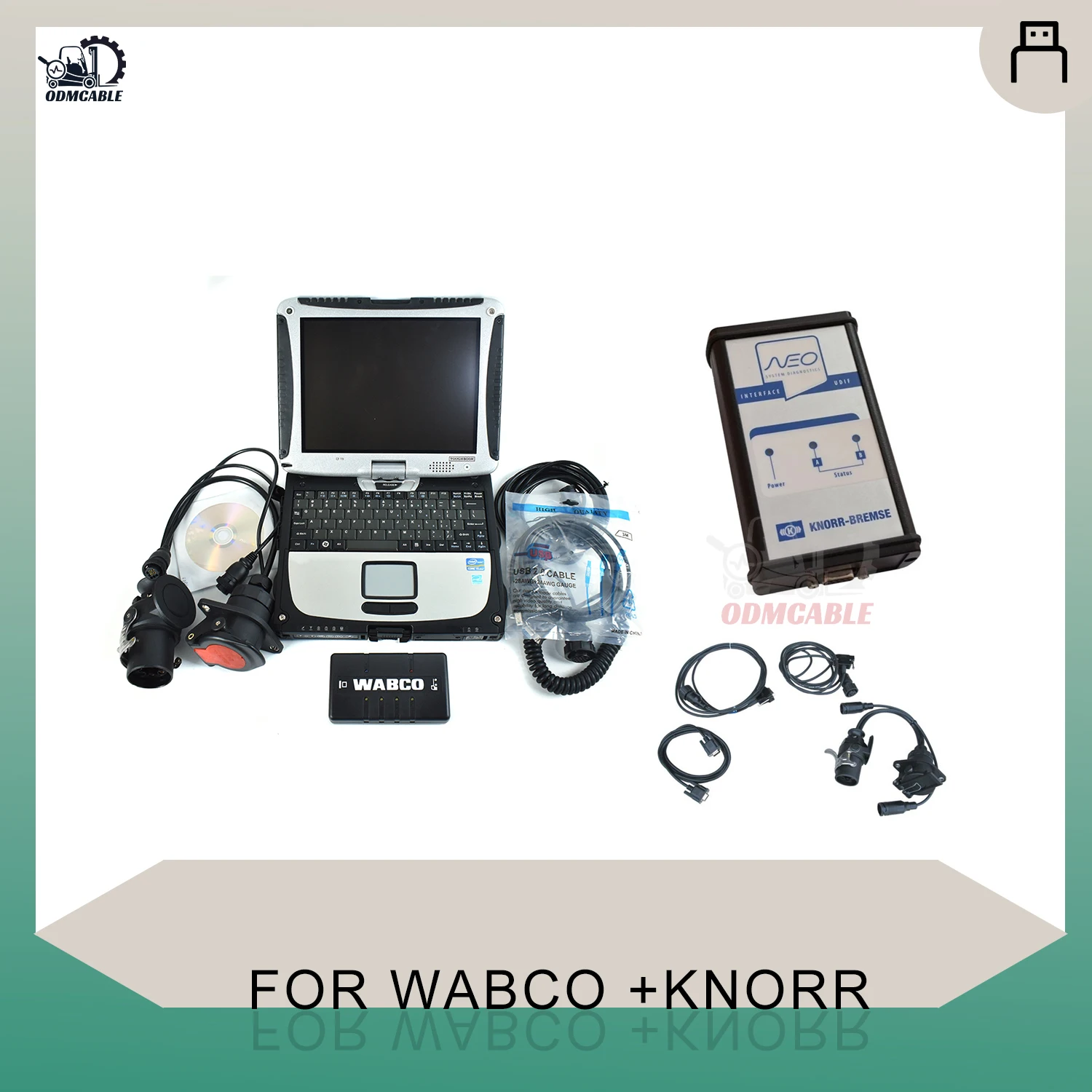 

FOR KNORR BREMSE TRAILER BRAKE DIAGNOSTIC KIT UDIF FOR WABCO DIAGNOSTIC INTERFACE SCANNER TRUCK DIAGNOSIS TOOL + CF19 LAPTOP