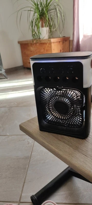 3-in-1 Portable Air Cooler Fan – LED Night Light, Humidifier & USB-Powered Mini AC