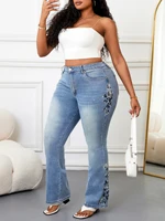 Plus Size High Waist Curvy Fit Vintage Stretch Denim Jeans