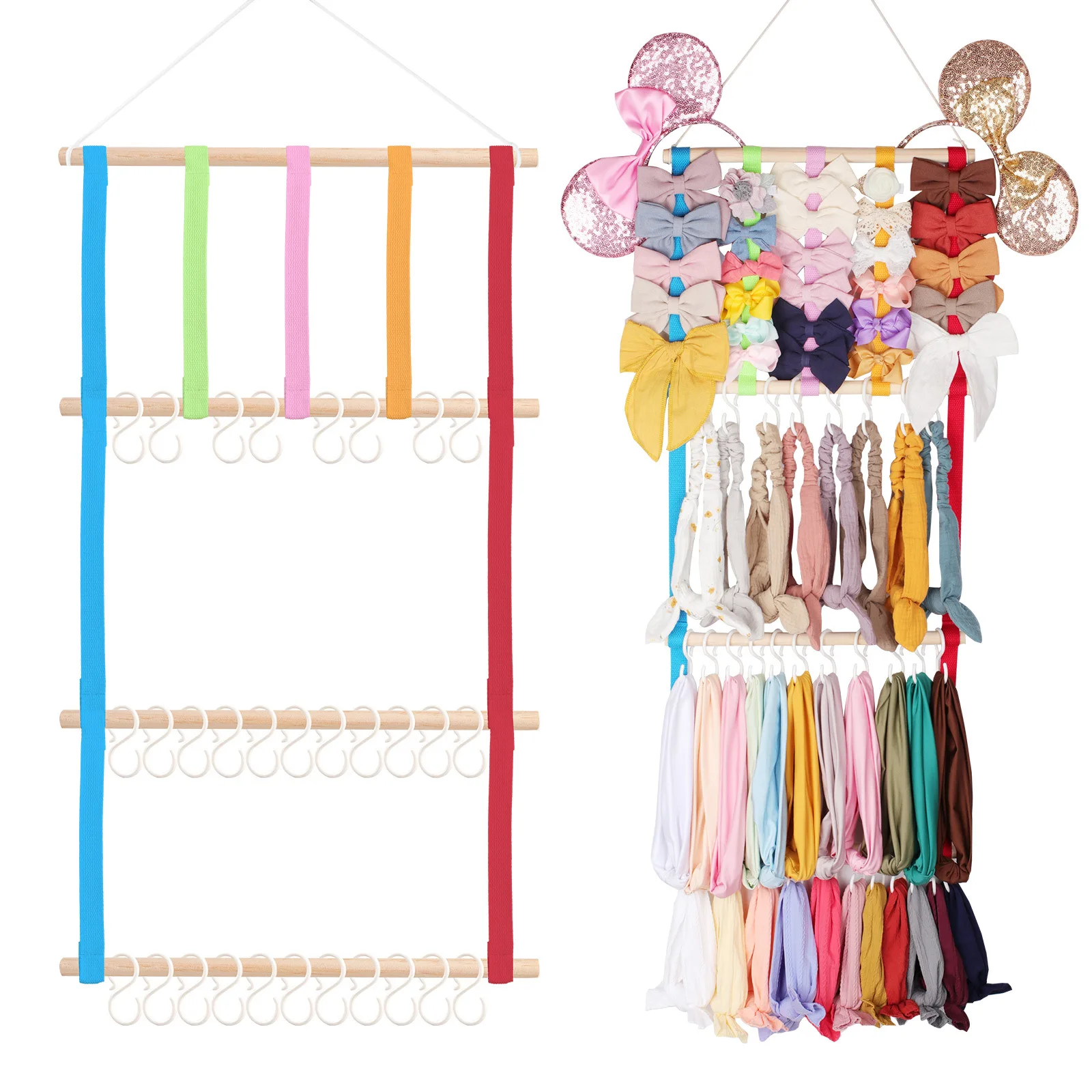

Large Capacity Hair Bows Holder, Hair Clips Storage Hanger, Baby Organizer, Accessory Storage Display, Wholesale