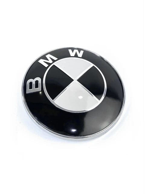 🔥 2 emblemas BMW para capó y maletero 82 y 74 milimetros negro y