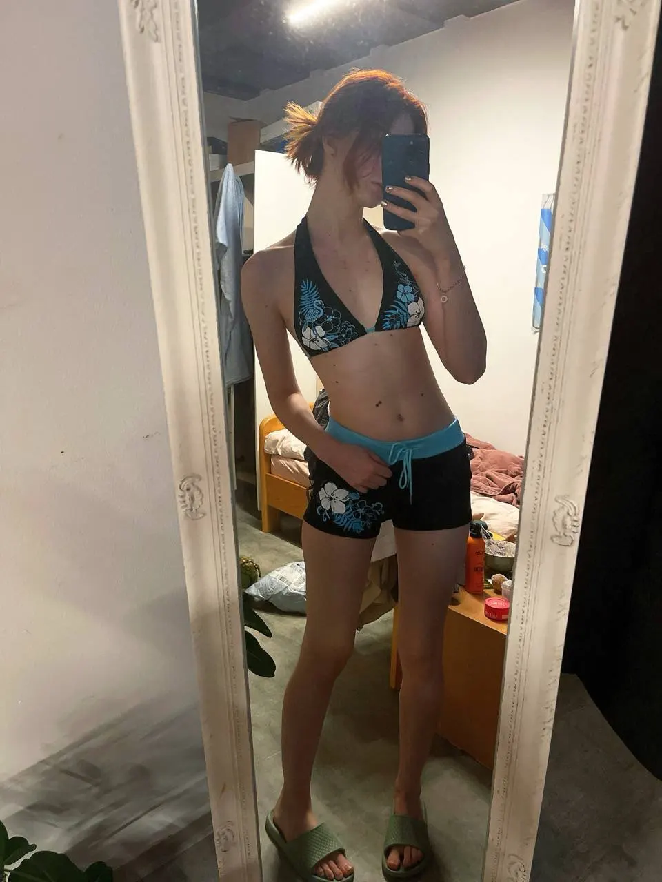 Vintage Flower print Cutie set Bikini 2000s Swimsuit Sexy Women Bathing Fashion Halter Strap Swimwear High Street Beach Female photo review