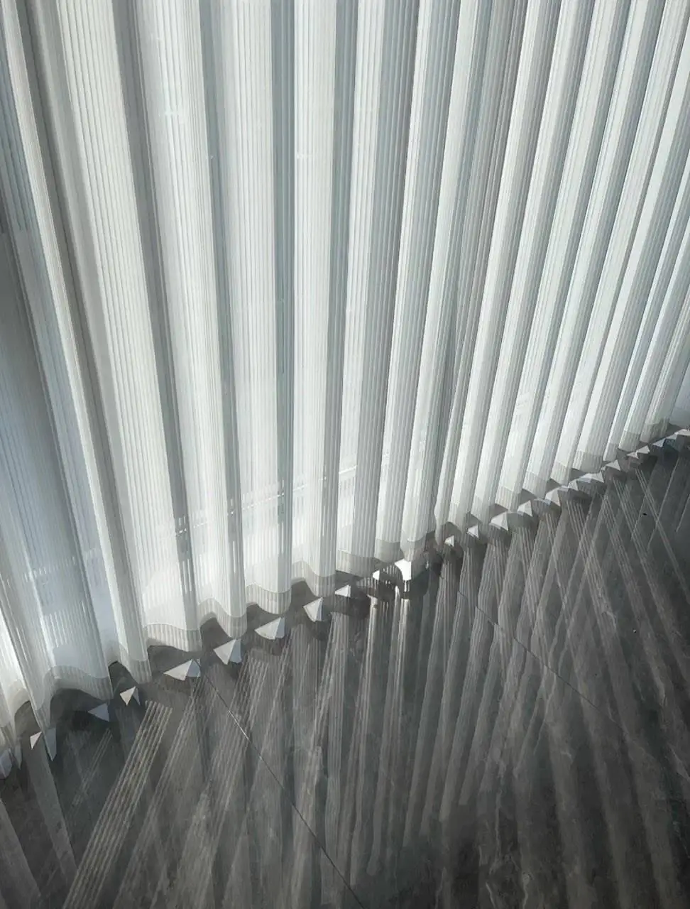 Striped Vertical Privacy Sheer Tulle for Windows Transparent Chiffon White Tulle Blinds Style Curtains photo review