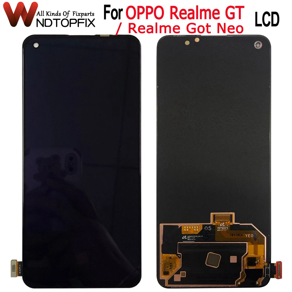 

AMOLED 6.43'' For OPPO Realme GT RMX2202 LCD Display Touch Screen Digitizer Assembly Replacement For Realme Got Neo LCD Screen