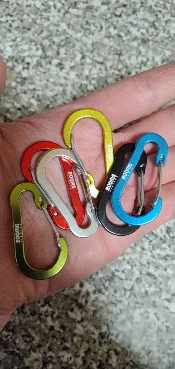 Booms Fishing CC1 Clips de mosquetón pequeños de acero para acampar al aire libre accesorios de pesca multiherramienta 6 uds photo review