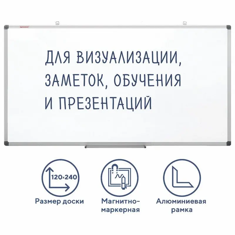 Доска магнитно-маркерная 120х240 см