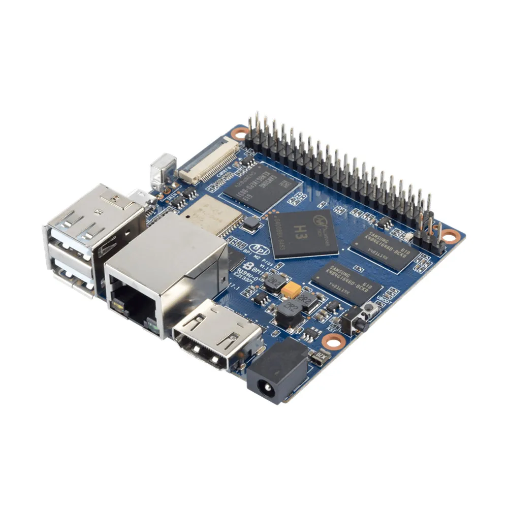 Banana Pi-bpi-m2 Plus Grupo Allwinner h3 Quad-core Cortex-a7 1gb Ddr3 8gb Emmc Suporta Hdmi Wi-fi bt Csi Run Android Ubuntu Debian Debian - Imagem 2
