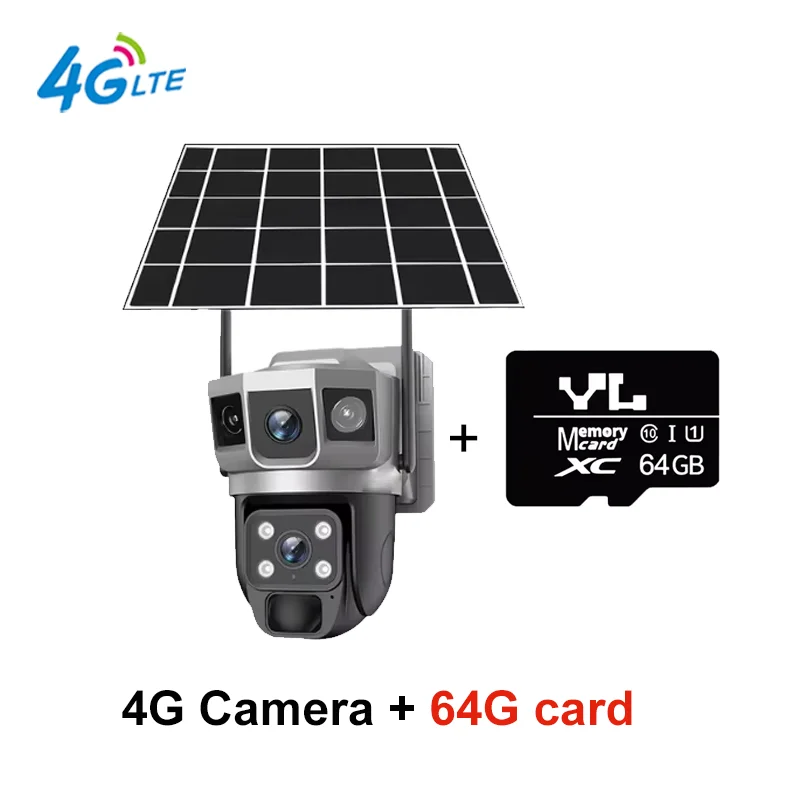 كاميرا V380 Pro ذات العدسة المزدوجة، تدعم شبكات 4G...