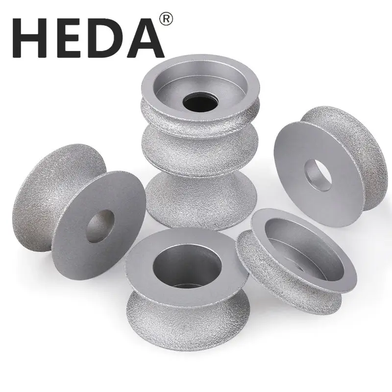 

HEDA Round Wheel 10/15/20/25/30/35/40mm Vacuum Brazed Diamond Hand Profile Wheel Arbor 22mm Angle Grinder For Marble