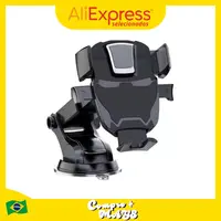 Suporte Celular Carro Trava Automática Antiqueda Acessório Veicular Universal Ajustável para Todos os Modelos de Smartphones