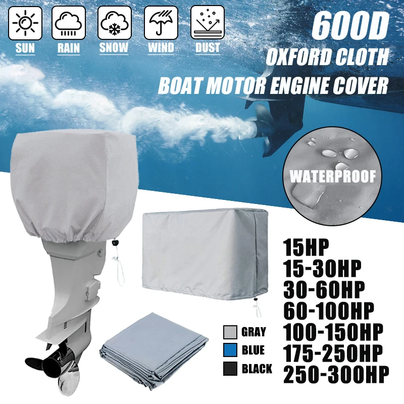 15300HP 600D Boat Engine Cover Waterproof Yacht Half Outboard Engine