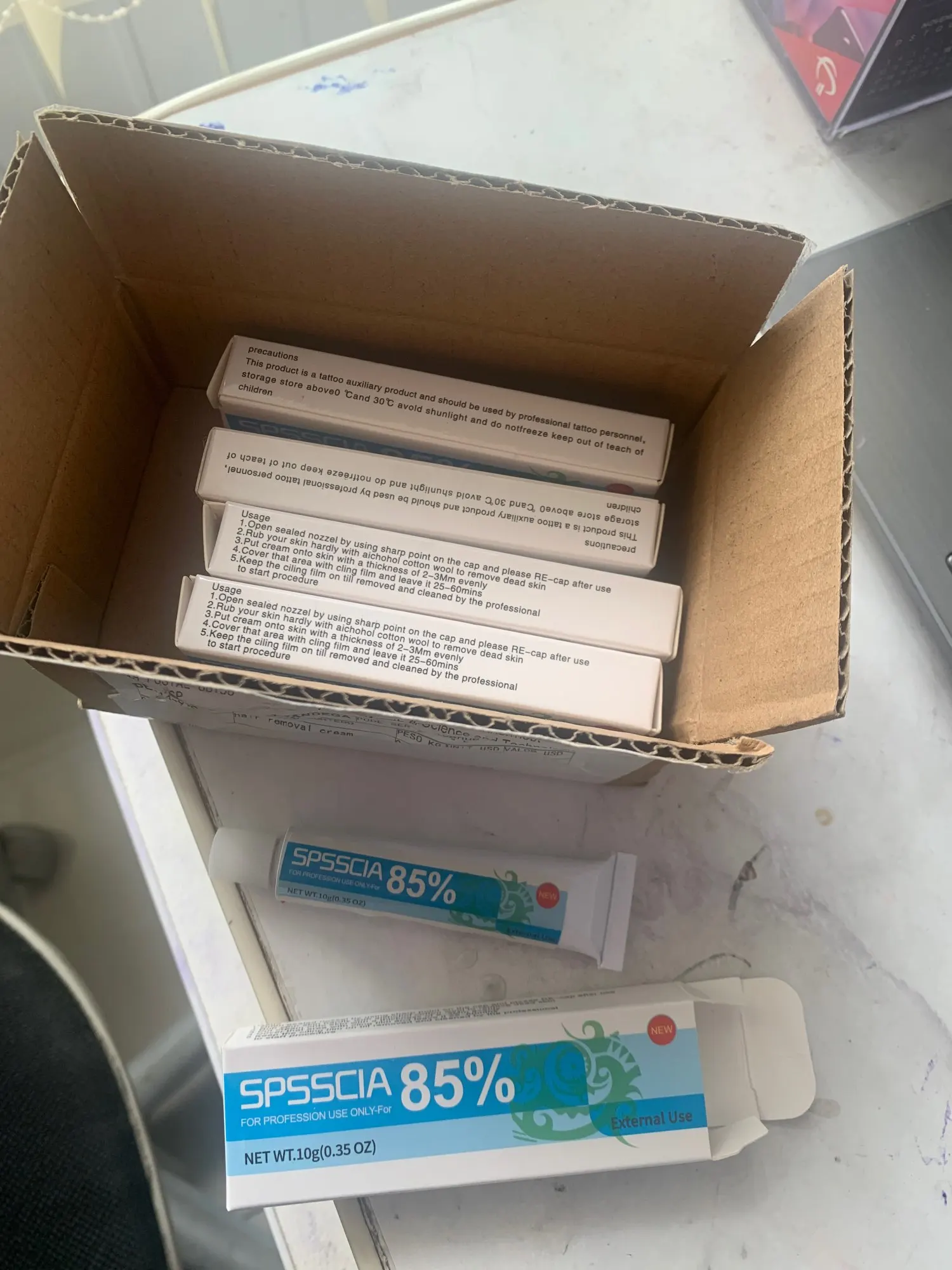 85% SPSSCIA Numbing Cream for Microblading Cosmetic tattooing Permanent Makeup photo review