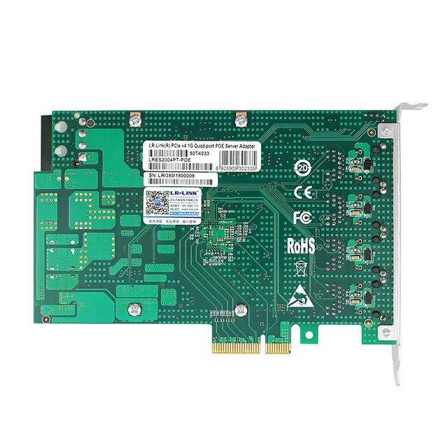 LR-LINK 2004PT-POE четырехпортовый PCI Express Gigabit PoE карта видения Ethernet Сетевая карта (NIC) на основе чипа Intel I350 5
