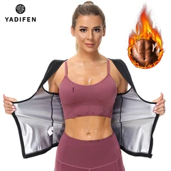 Women Slimming Sauna Vest Shirt Body Shaper Waist Trainer Sweat Corset with Zipper Gym Fitness Tank Top Sport Vest Weight Loss