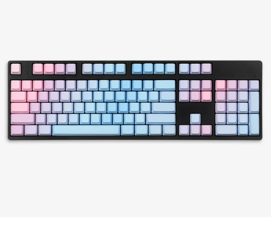 keycap transparente backlit do perfil do oem do gradiente azul dos keycap pbt superiores da cópia para keyboar