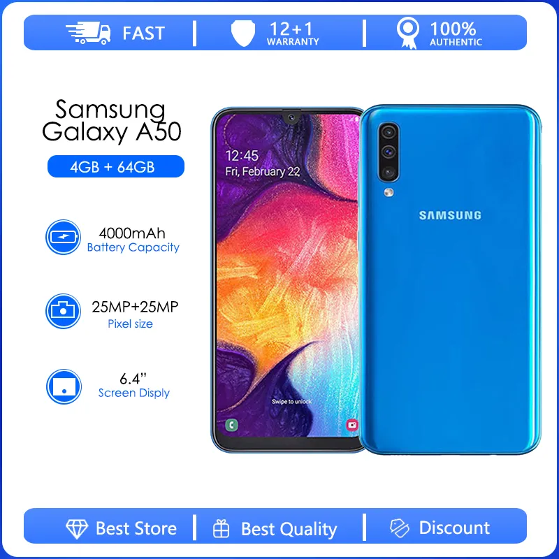 Samsung Galaxy A50 A505u Refurbished-original Unlocked A505g A505u1 A505gt  Android Wi-fi 25mp 6.4'' 64gb 4gb Ram Us Version - Mobile Phones -  AliExpress