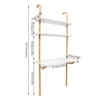 3-tier Wall Mounted Desk, Wall Mount Computer Writing Table, Wall Organizer  Iron, Eco-board for Homes, Student Dormitories 6