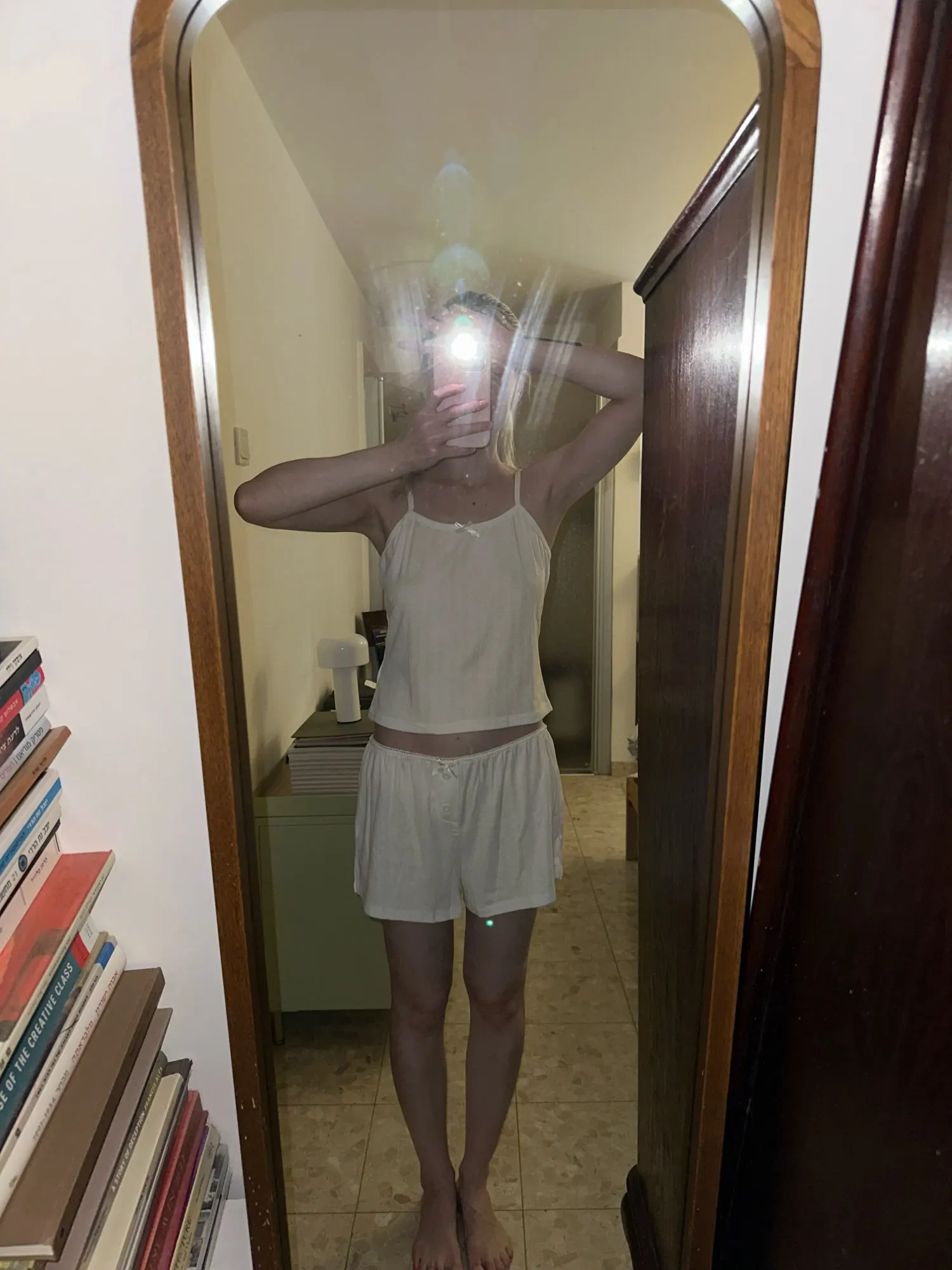 Chic Retro Y2 K Pajama Set: Comfy V-Neck Camis & Shorts photo review