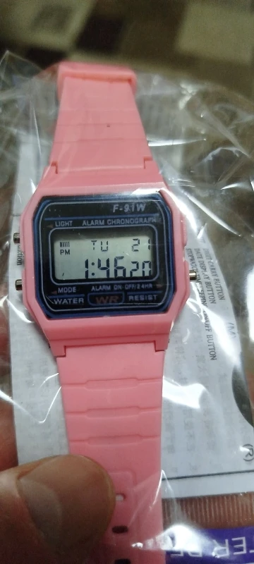 Retro Square Digital Watch for Women & Men - Rose Gold Silver photo review