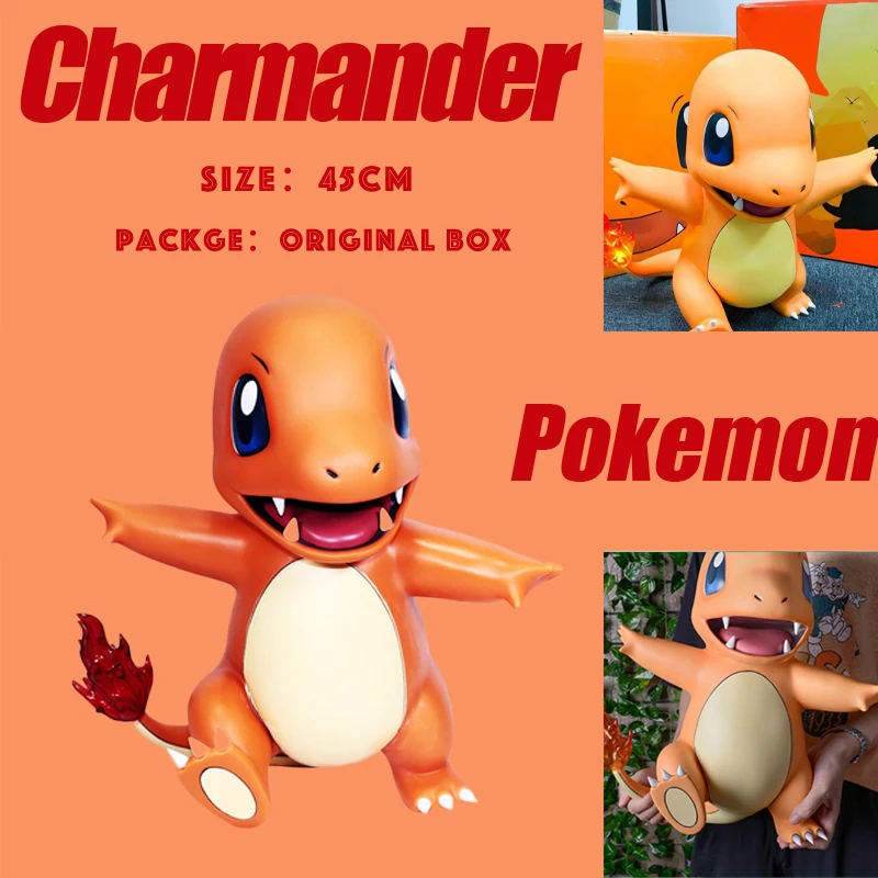 Pokemon 1:1 figura anime água charmander oversized pikachu bulbasaur mew  snorlax squirtle raichu modelo boneca ornamento crianças presentes -  AliExpress