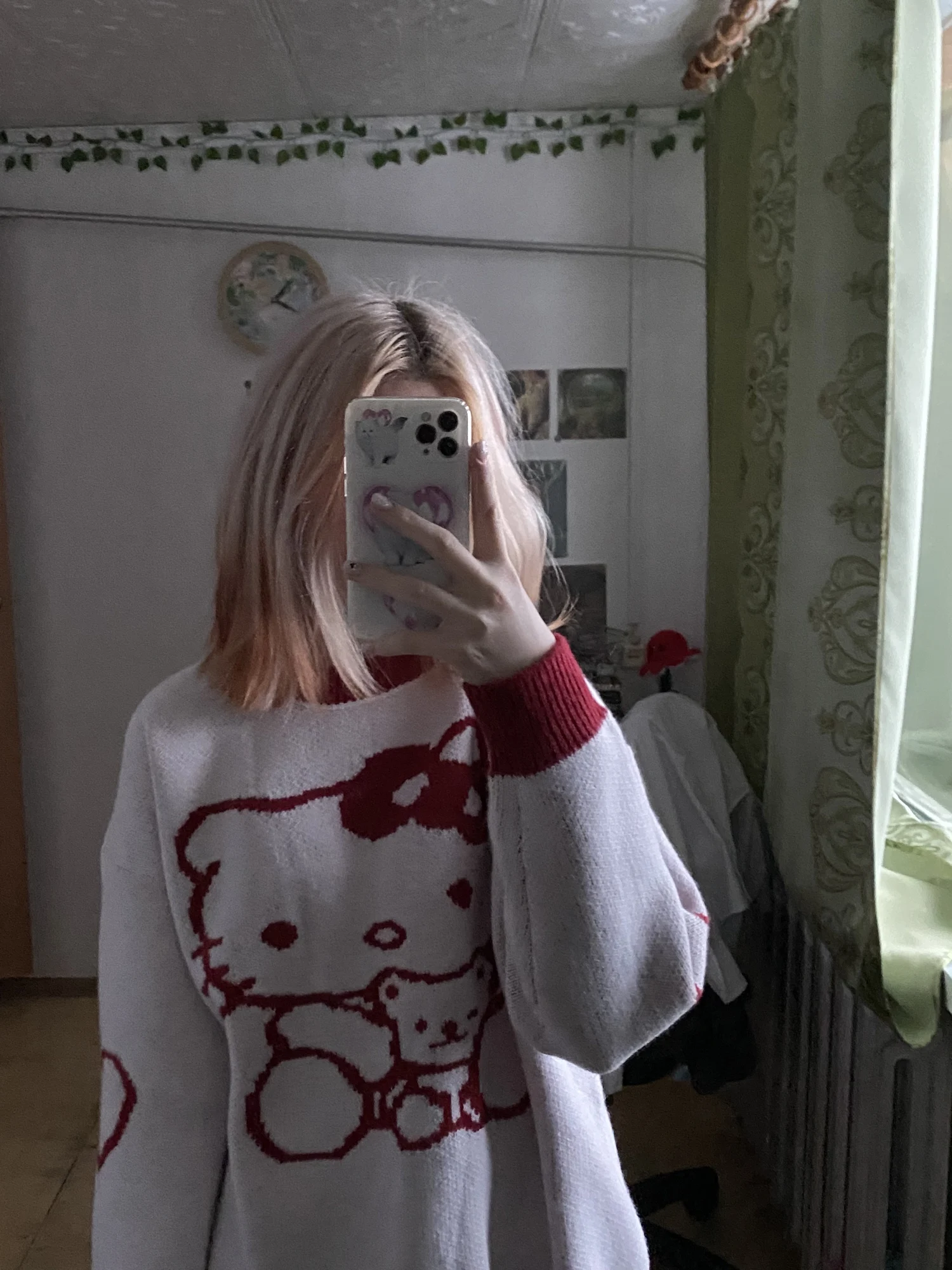 Kawaii Sanriod Anime Series Kitty Cute Pullover Sweater 2023 Autumn Fashion Outfits Trends photo review