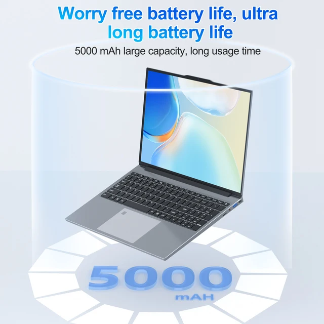15.6 "Windows 11 Pro i7 Computer portatile da gioco PC Gamer Impronte digitali Sblocco Notebook Intel Core i7 6500U Laptop Retroilluminazione 6