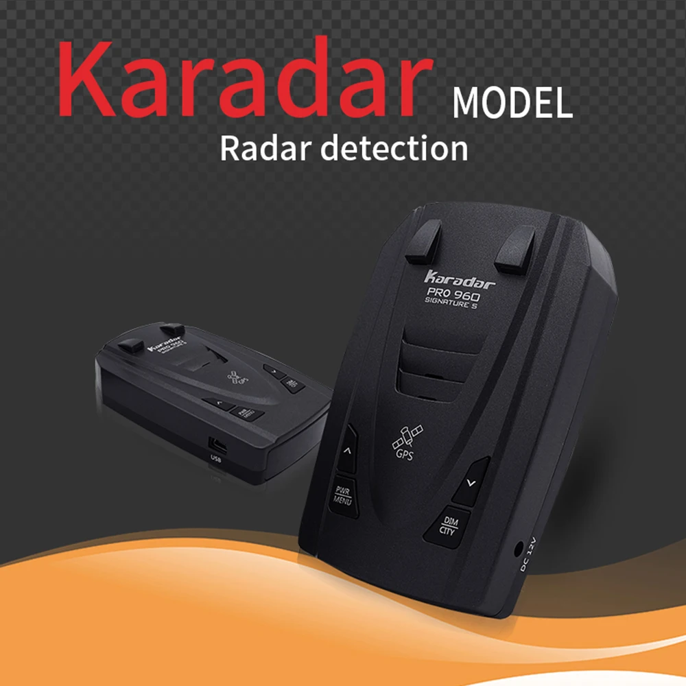 

Karadar Pro 960 Car Alarm 2 in 1 Radar Detector Signature Car Speed Limited GPS Antiradar Detector