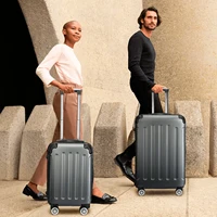 Ensemble de bagages Superaly 3 pièces avec 4 roues et serrure à combinaison, ensemble de valises, valise rigide en ABS, poignée télescopique S-M-L, gris foncé 3