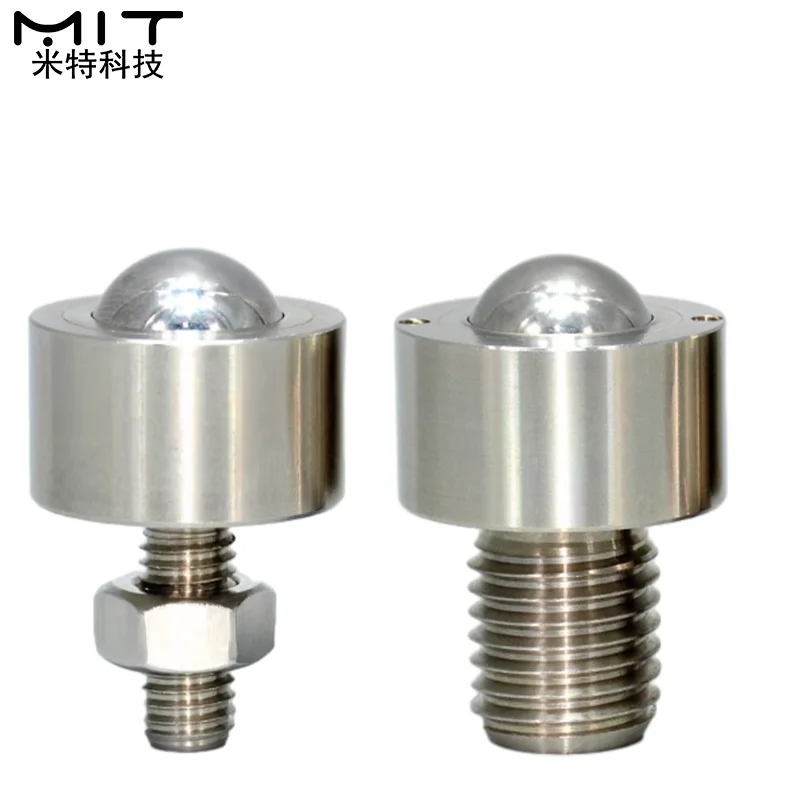 MT185 1pcs All Stainless Steel Conveyor Roller Plunger Ball Transfer Units with Thread and Lock Nut dia 12  16  19 25 31