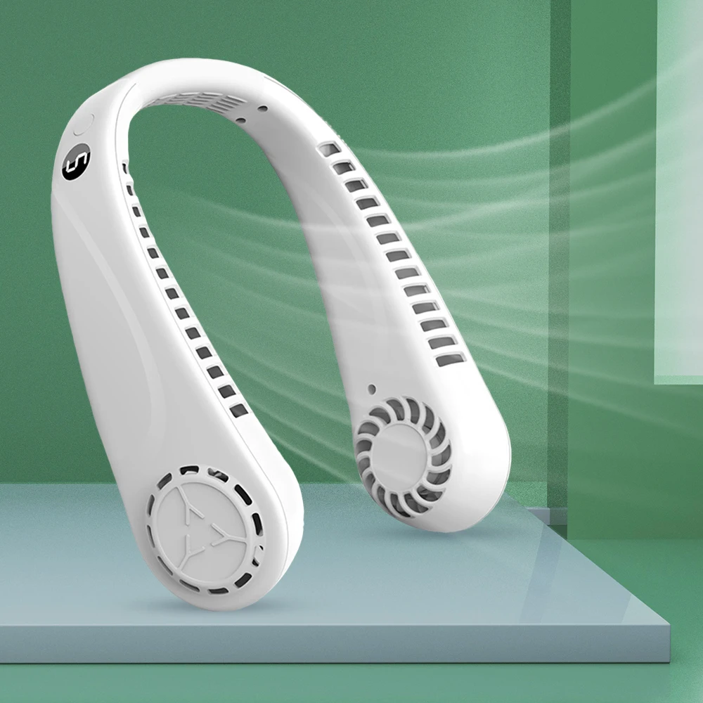 Portable Neck Fan Wireless Electric Fans USB Rechargeable Hanging Neck