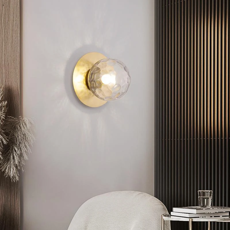 Bedroom Bedside LED Wall Sconce Lamp Nordic Minimalist Modern Staircase Walkway Living Room Background Wall E27 Glass Wall Light 3