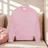 Pull à col rond avec surpiqûres inversées sur tout le vêtement, style unisexe 1