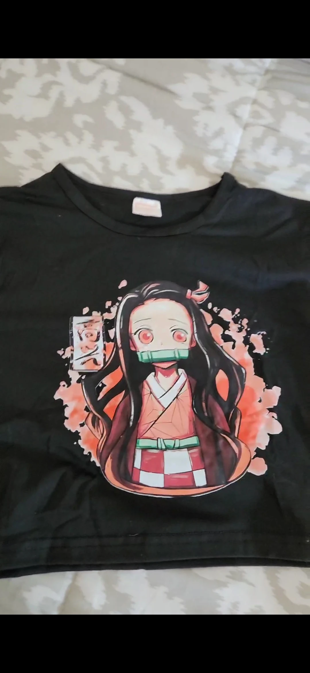 90s Manga Style Demon Slayer Crop Top - Kimetsu No Yaiba photo review