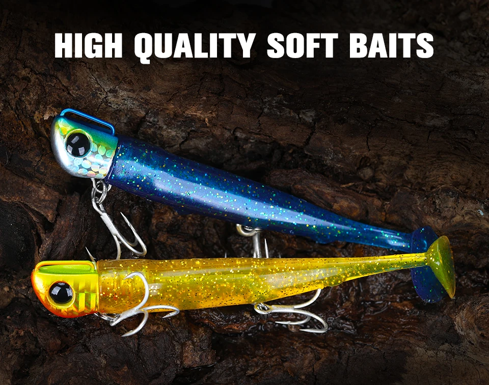TSURINOYA T Schwanz Weichen Wurm 110mm 35g Ultra Lange Casting Angeln Köder Für Seebarsch Flunder Meer Angeln weichen Köder Mit Jig Haken – Detail 17