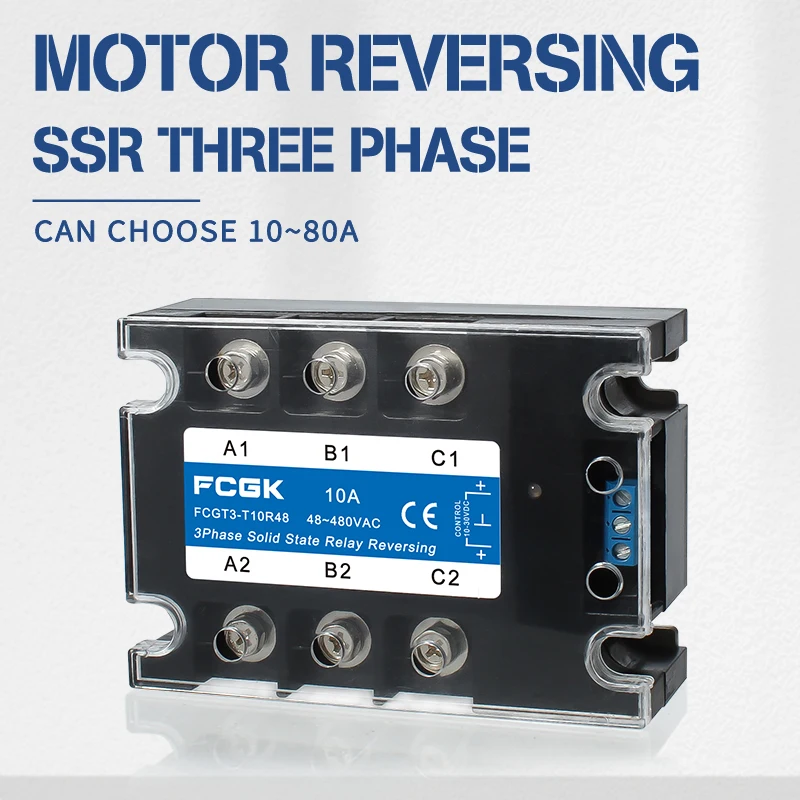 Reverse 3 Phase Reversing Solid State Relay 1030VDC 480VAC Forward